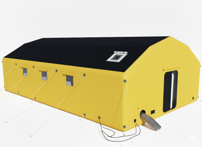 Палатка надувная пневмокаркасная 10,76 х 4,76 х 2,75 м